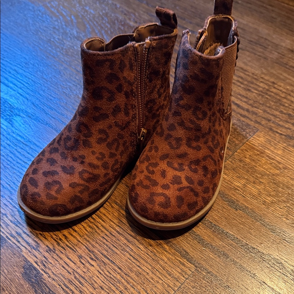 Leopard Print Kids Boots